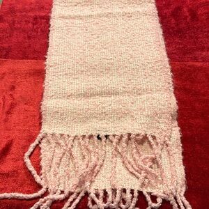 Soft Pink Textured Scarf with Fringe new Gap